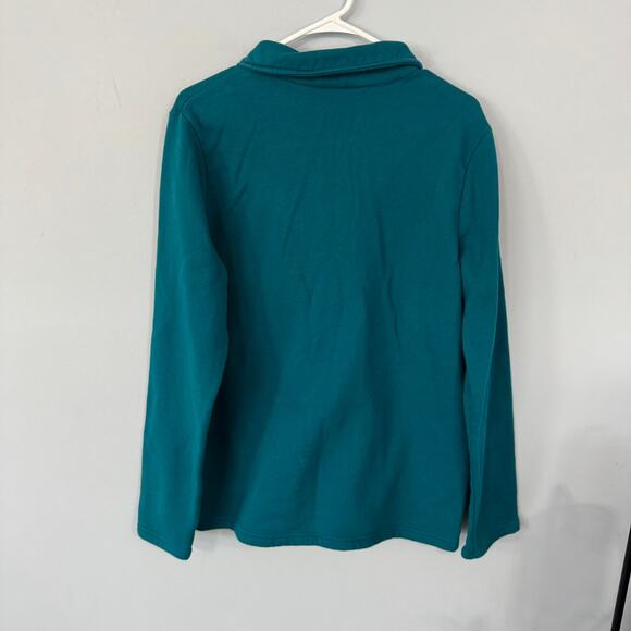 Breckenridge Teal Sunflower Full Zip Sweatshirt / Jacket Size Large w/ Pockets - Picture 8 of 8